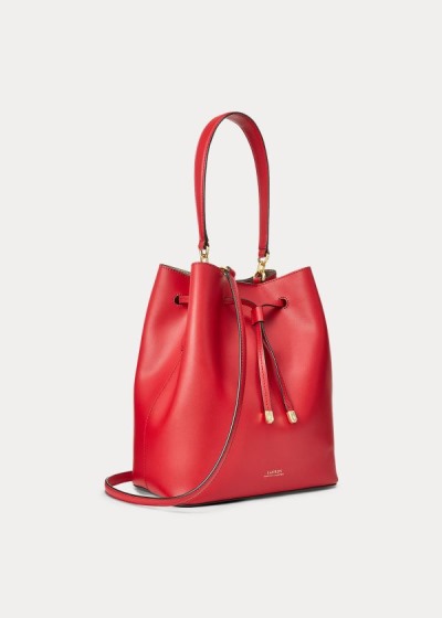 Women's Ralph Lauren Leather Debby Drawstring Bag | 578432LNO